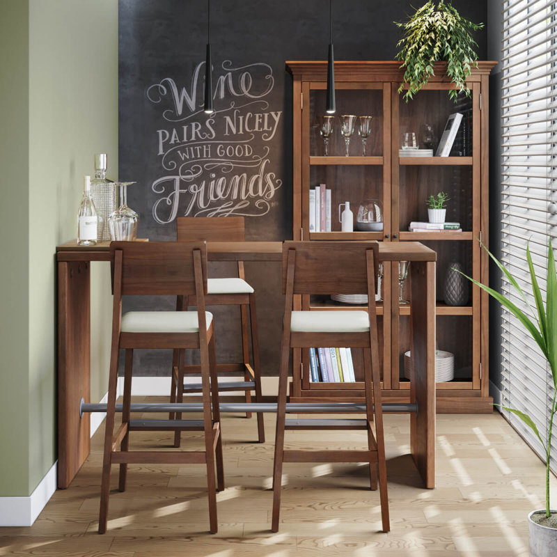 Artefama gourmet walnut bar table discount